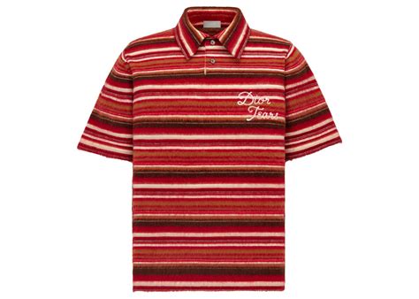 Dior x Denim Tears Polo Mohair Knit Shirt Brown/Red 